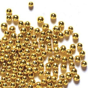 Metallic Gold Sugar Pearl Dragees 4mm