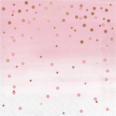 Rose Gold Foil Luncheon Napkins