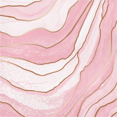 Rose Gold Geometric Luncheon Napkins