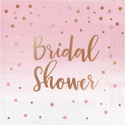 Rose Gold Bridal Shower Napkins