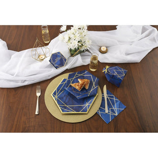 Geode Navy and Gold Small Plates