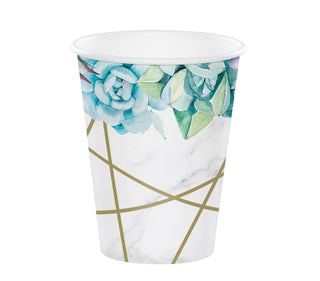 Geometric Succulent Party Cups