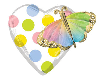 Butterfly Mylar Happy Birthday Balloon