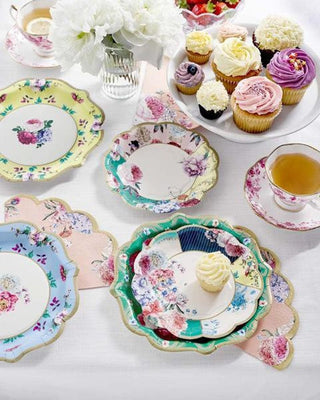 Vintage Tea Party Dessert Plates