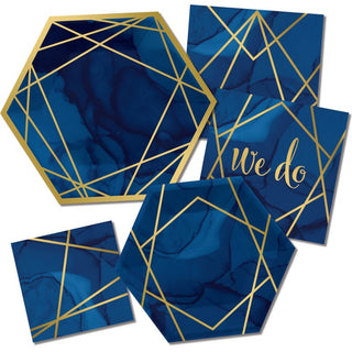 Geode Navy and Gold Napkins