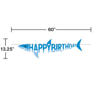 Shark Party Birthday Banner