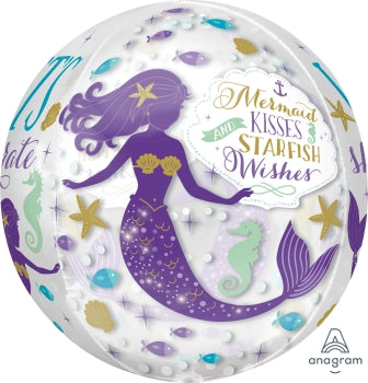 Mermaid Kisses and Starfish Kisses Mylar Balloon/Round 16