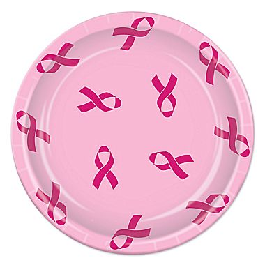 Breast Cancer Awareness Plates 9 inch/8 Count