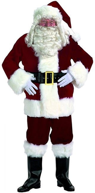 Professional Burgundy Velvet Santa Costume